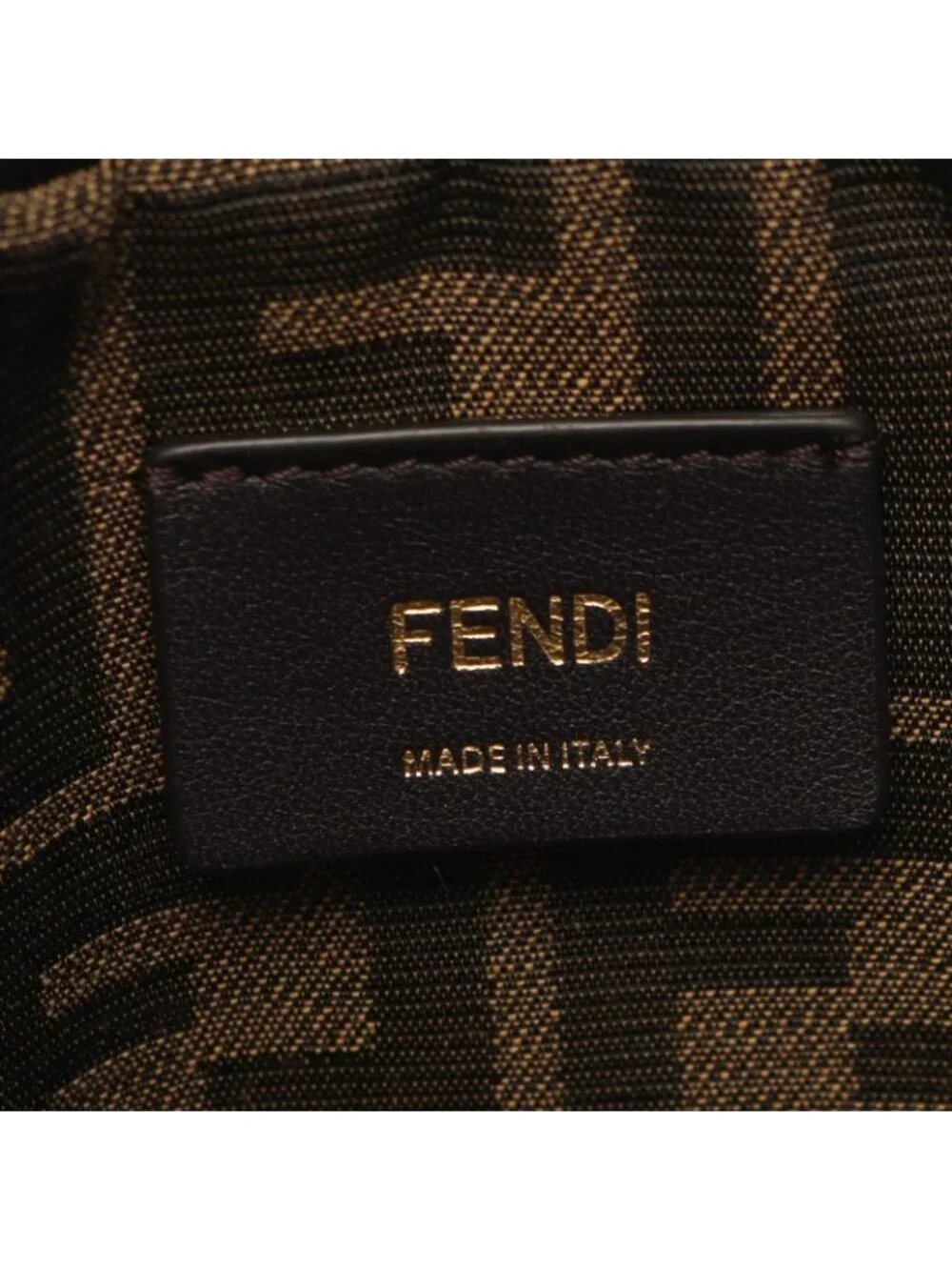 Fendi Backpack FF Logo Black Leather